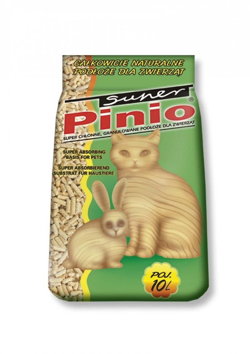 Super Pinio 10l Pellet Naturalny drewniany żwirek dla kotów i innych zwierząt domowych