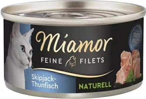 Miamor Feine Filets Naturell Tuńczyk w sosie własnym puszka 80g Mokra karma dla Kotów