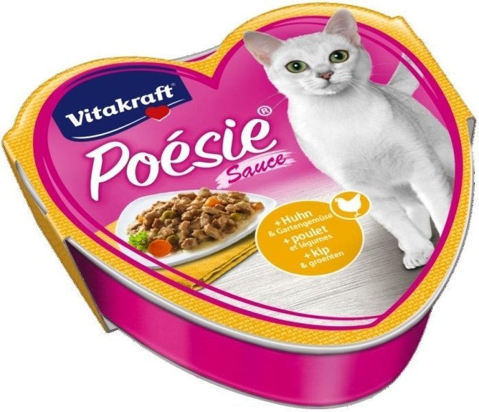 Vitakraft Poesie Kurczak z warzywami w sosie 85g tacka Mokra karma dla kotów
