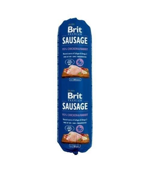 Brit Premium Sausage Chicken&amp;Rabbit 800g Baton z Kurczakiem i Królikiem dla psów