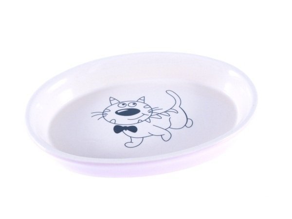 Nobby Miska Ceramiczna owalna dla kota 120ml Różowa