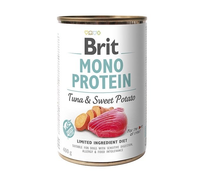 Brit MonoProtein Tuna &amp; Potato 400g puszka Tuńczyk z Ziemniakami Mokra karma dla psów