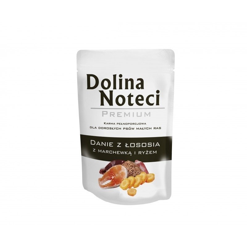 Dolina Noteci Premium Danie z Łososia z Marchewką i Ryżem 100g saszetka mokra karma dla psów małych ras
