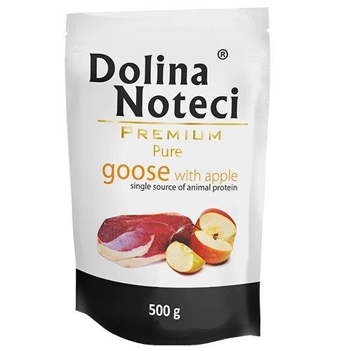 Dolina Noteci Premium Pure Gęś Jabłko saszetka 500g mokra karma dla psa alergika
