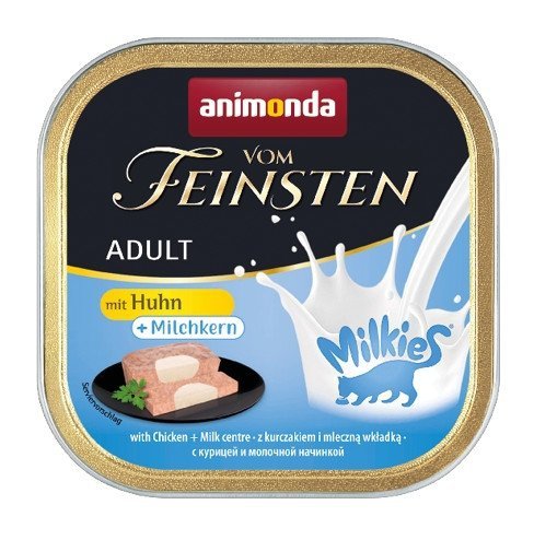 Animonda Vom Feinsten milky Kurczak z farszem Mlecznym 100g tacka Mokra karma dla Kotów
