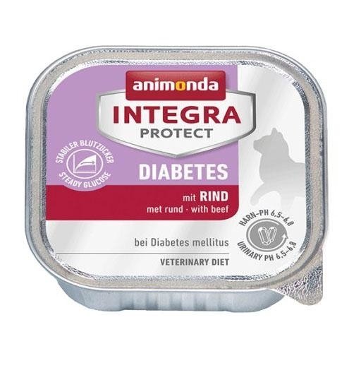 Animonda Integra Diabetes Wołowina 100g tacka Mokra karma dla kotów z Cukrzycą
