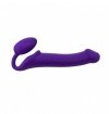 STRAP-ON ME  Silicone bendable strap-on Purple L