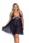 ANAIS PANDORA BLACK ( CHEMISE/HALKA ) XL+ (3XL/4XL)