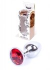 BossSeries Korek Analny -Jewellery Silver PLUG- Red
