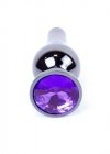 BossSeries Korek Analny -Jewellery Dark Silver BUTT PLUG- Purple
