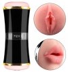 FOX SHOW Masturbator-Masturbation Cup - Double Ends BLACK