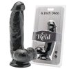 GET REAL Dildo-COCK 6 INCH W/ BALLS BLACK 18CM