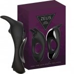 FeelzToys Wibrujący Pierścień na Penisa - Zeus Dual Vibe Cockring Zwart