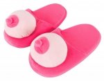 Slipper Boobs pink - Pluszowe Męskie Papcie roz.42-45