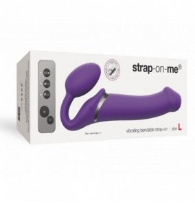 STRAP-ON ME Vibrating Strap-on Purple L