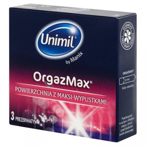 UNIMIL Prezerwatywy Stymulujące - BOX 3 ORGAZMAX