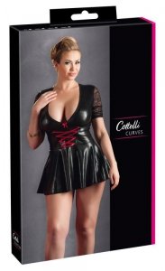 Cottelli Collection Seksowna Sukienka - Dress black/red 4XL