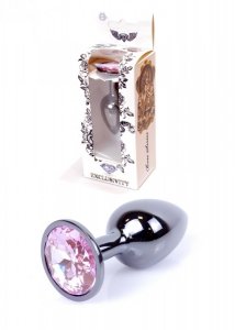 BossSeries Korek Analny-Jewellery Dark Silver PLUG- Rose