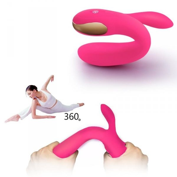 FOX SHOW Wibrator-Silicone Vibrator USB 7 Function + Booster / Heating
