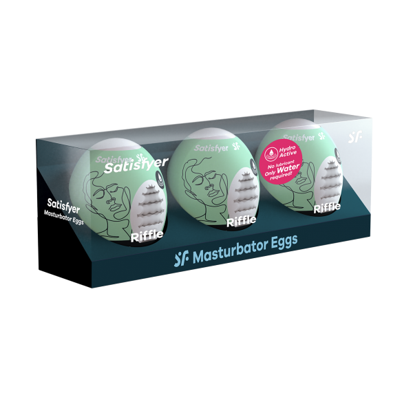 Satisfyer Masturbator-Eggs (set of 3 Riffle)