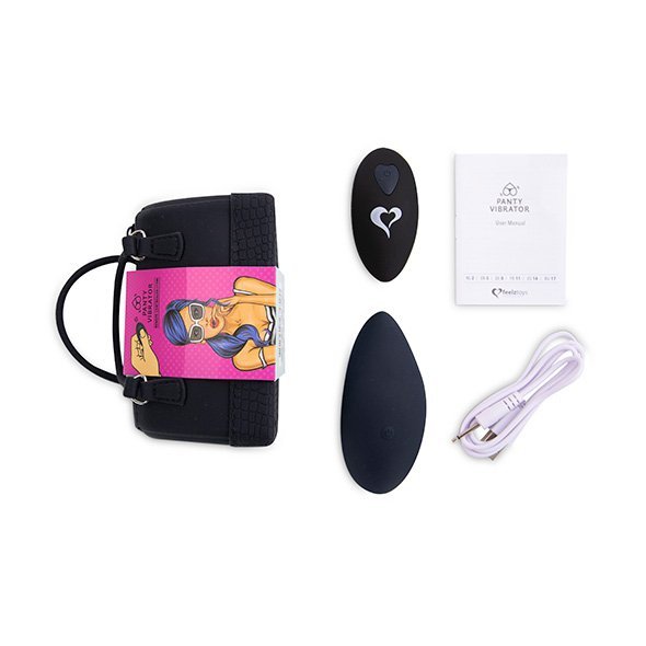 FeelzToys Wibrator do Majtek - Panty Vibe Op afstand bedienbare vibrator Zwart