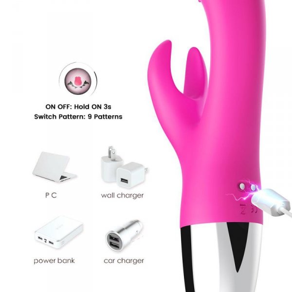 BOSS SERIES Wibrator Króliczek - Rabbit pink