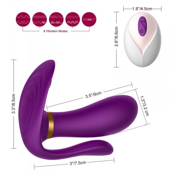 BossSeries Remote wearable vibrator PURPLE-Wibrator Uniwersalny+Pilot