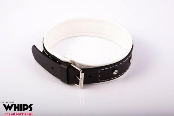 WHIPS Obroża - Obroża damska 4 cm, biała