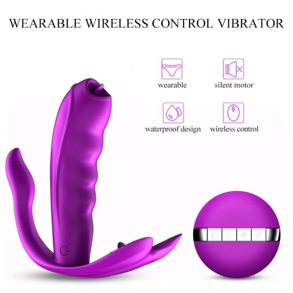 FOX SHOW Masażer do majtek Stymulator-Silicone Panty Vibrator USB 7 Function / Heating
