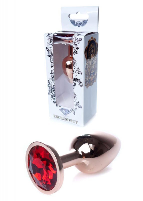 BossSeries Korek Analny-Jewellery Red Gold PLUG- Red