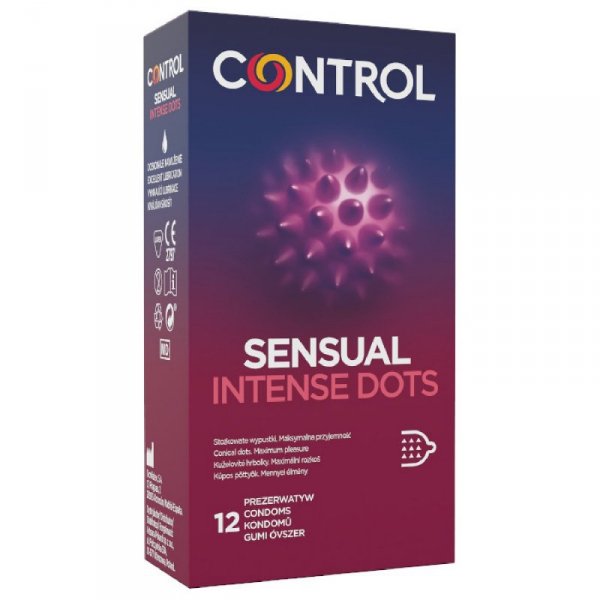 CONTROL Prezerwatywy Stymulujące-Control Sensual Intense Dots 12&quot;s
