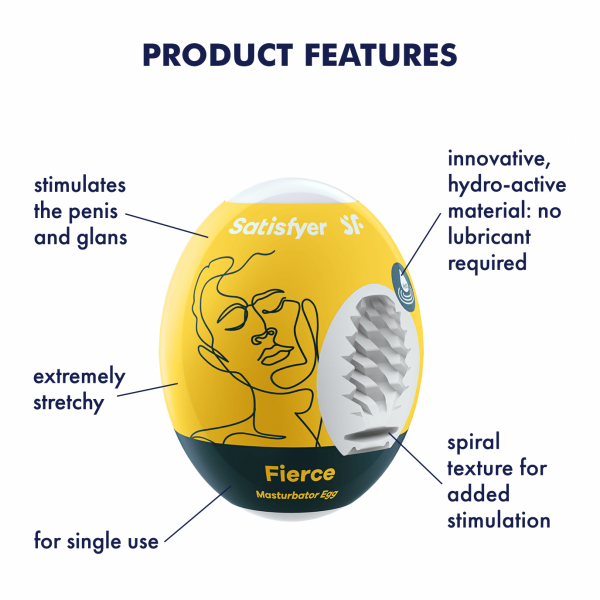 Masturbator Egg Single (Fierce)