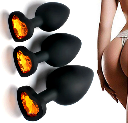 LoveToYou Zestaw Korków Analnych ANAL PLUG SML - GOLD HEARTS