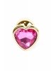 Plug-Jewellery Gold  Heart PLUG- Pink