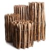 Staketenzaun Holzzaun Haselnussholz imprägniert - 0.5m x 5m, Lattenabstand 3-4cm