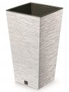 Blumentopf Blumenkübel ECO WOOD Pflanzentopf mit Einsatz Furu Eco 300 -  Weiß
