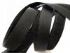 Klettverschluss Klettband Haken und Flauschband zum Aufnähen Nähen Schwarz - 1m 40mm