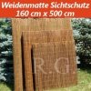 Weidenmatte Sichtschutz Rollzaun 160 cm x 500 cm