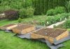 10x Palettenrahmen Aufsatzrahmen Hochbeet 120x80cm natur