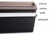 Blumenkasten Balkonkasten Ratolla Case P 800 + Halterungen mocca