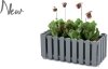 Blumenkasten Balkonkasten Landhaus-Optik - Fancycase 600 Anthrazit mit Halterungen