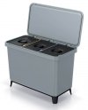 Mülleimer Abfalleimer Mülltrennsystem Müllsortierer - 3er Set - 3x 10L Grau
