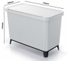 Mülleimer Abfalleimer Mülltrennsystem Müllsortierer - 3er Set - 3x 10L Grau