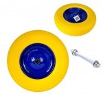 Schubkarrenrad Vollgummi Schubkarre PU Rad Gummirad 3.50-8 Achse