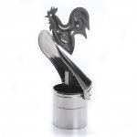 Edelstahl Kaminaufsatz Schornsteinaufsatz Hahn-Design 80mm