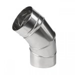 Edelstahl Ofenknie Bogen 0-90° Knie 160mm
