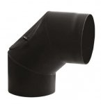 Ofenknie Bogen 2mm Winkel 90° mit Tür Knie 180mm