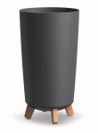 Blumentopf Blumenkübel mit Füßen Pflanzkübel Gracia Slim Rund 200 - Anthrazit