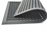 Gummimatte Schmutzfangmatte Ringmatte Wabenmatten -  40x60cm mit Rand