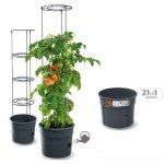 Blumentopf Tomatentopf für Tomatenpflanzen Tomatenzüchter mit Rankgitter 28L 